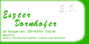 eszter dornhofer business card