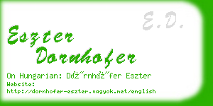 eszter dornhofer business card